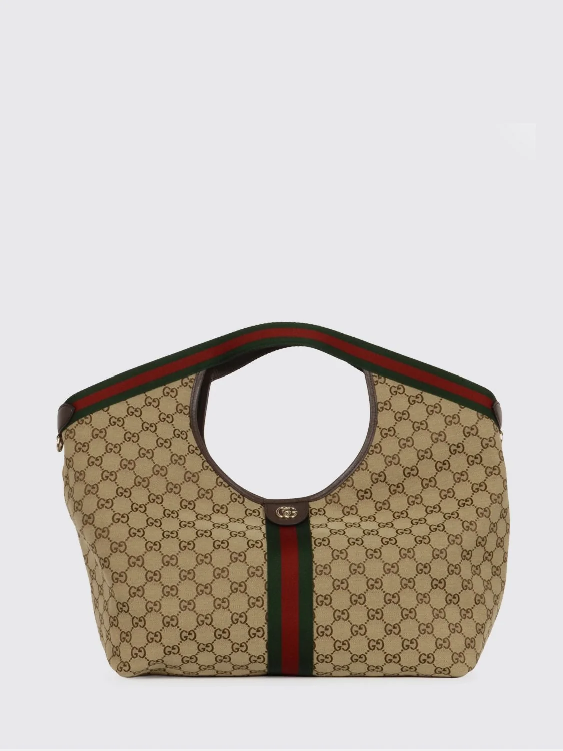 giglio double handle shoulder bag in gg monogram jacquard