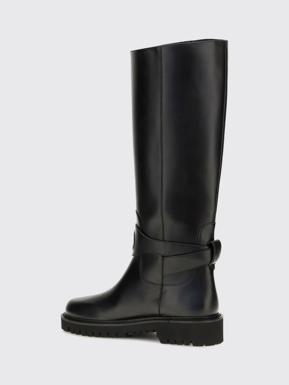 vlogo signature leather knee-high boots