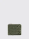 intrecciato calfskin leather wallet