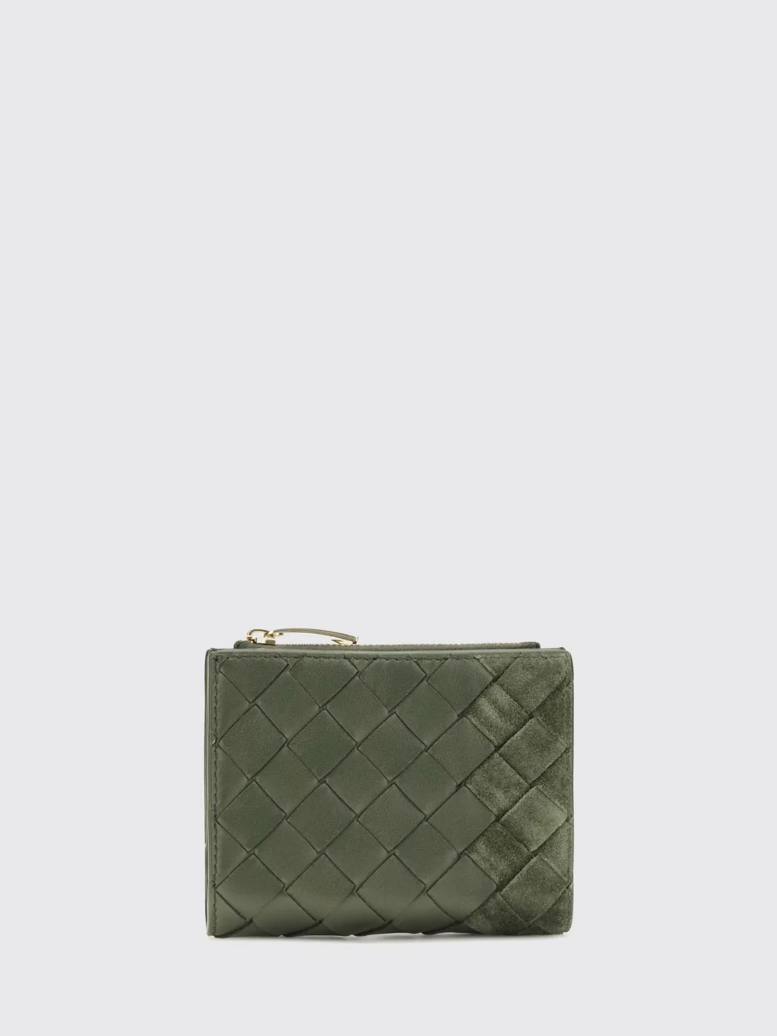 intrecciato calfskin leather wallet