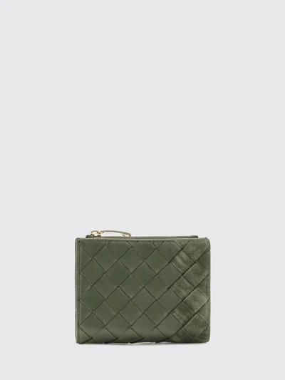 intrecciato calfskin leather wallet