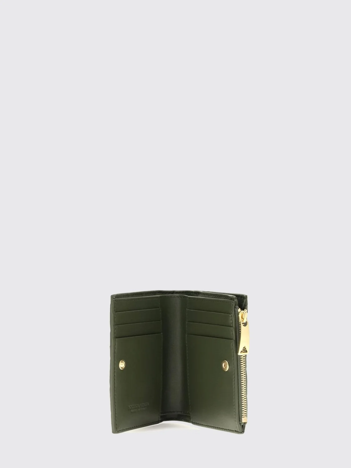 intrecciato calfskin leather wallet