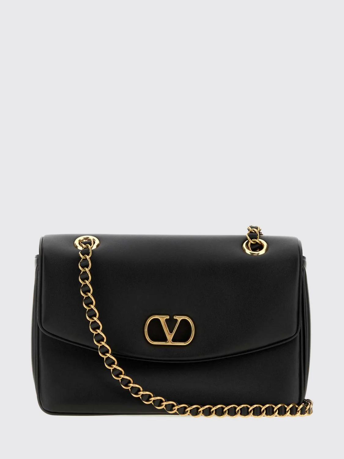 VALENTINO GARAVANI OS leather shoulder bag with vlogo signature