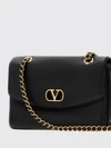 leather shoulder bag with vlogo signature