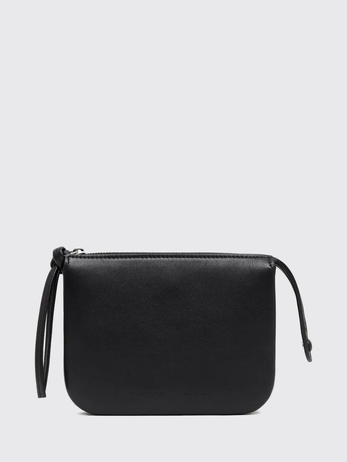 clutch in smooth calfskin with three internal compartments