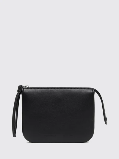 clutch in smooth calfskin with three internal compartments