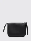clutch in smooth calfskin with three internal compartments