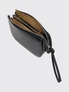 clutch in smooth calfskin with three internal compartments