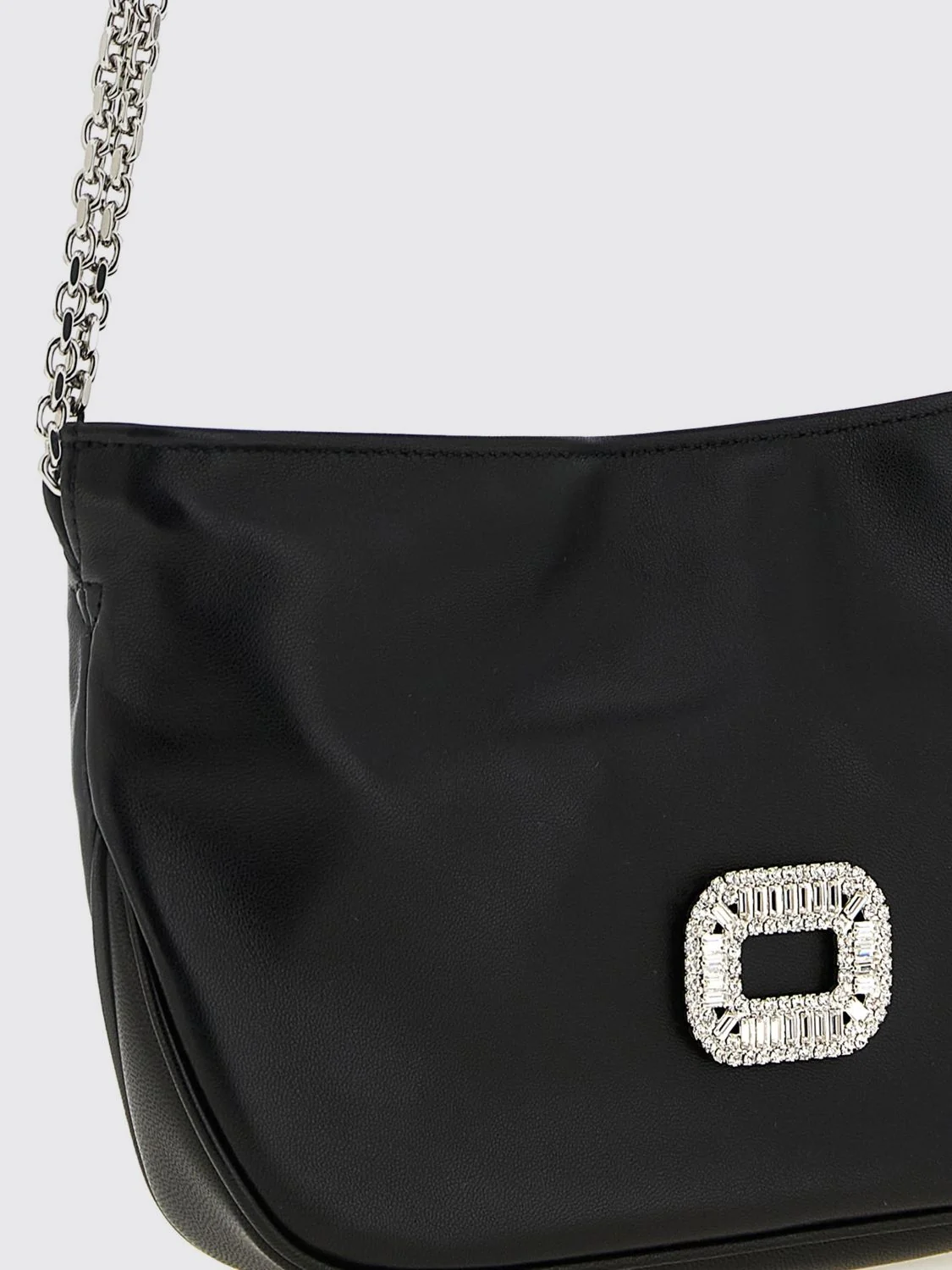 pilgrim leather crossbody bag with jewel buckle