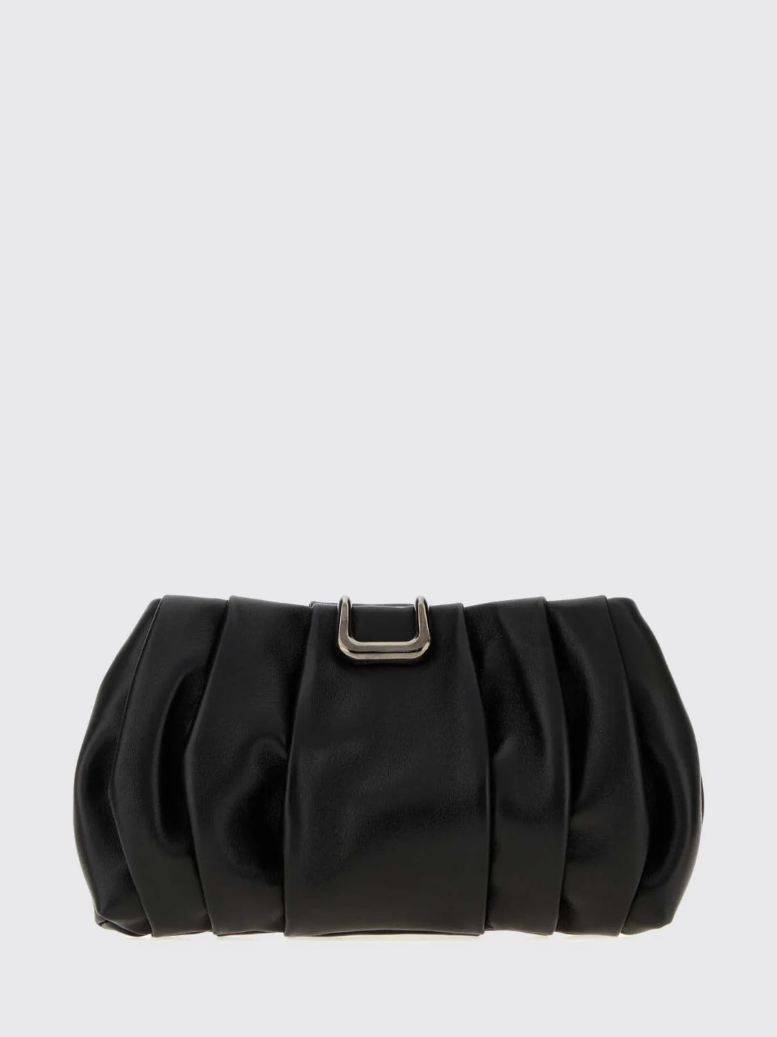 BRUNELLO CUCINELLI OS draped leather clutch with snap closure