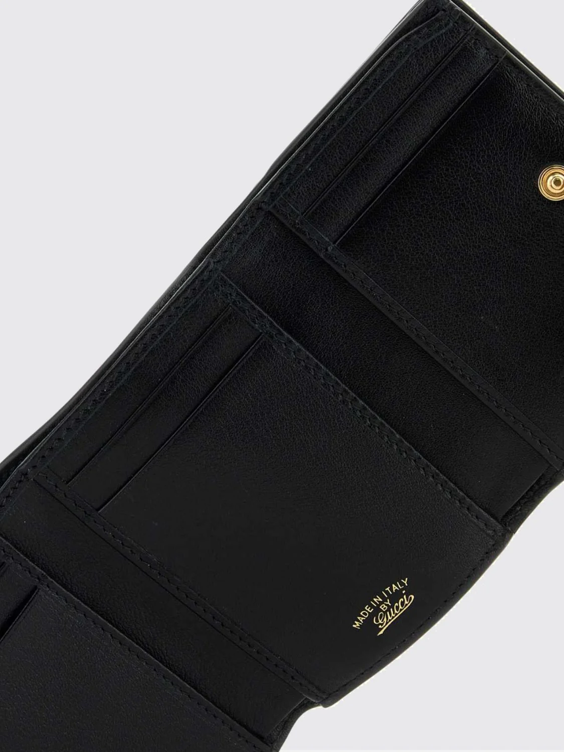 GUCCI OS horsebit web trifold calfskin wallet with web detail