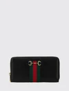 horsebit web continental calfskin zip wallet