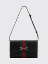 horsebit web mini leather crossbody bag with stripe detail