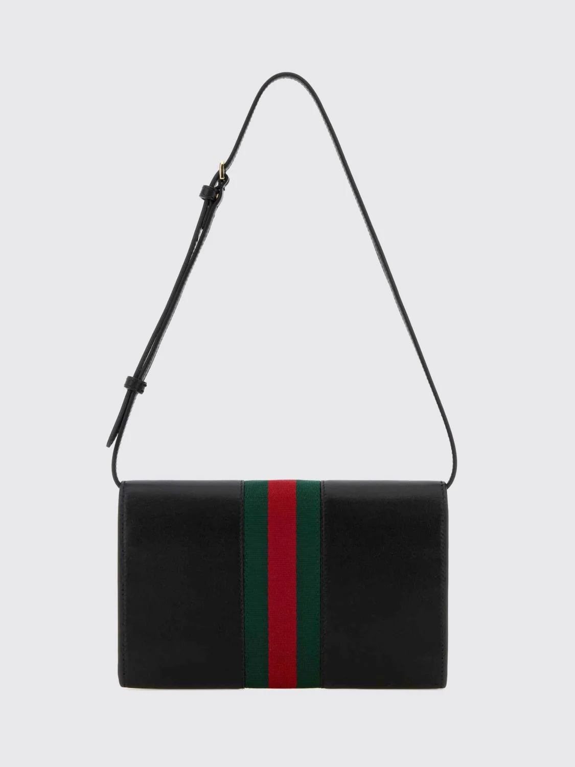 horsebit web mini leather crossbody bag with stripe detail