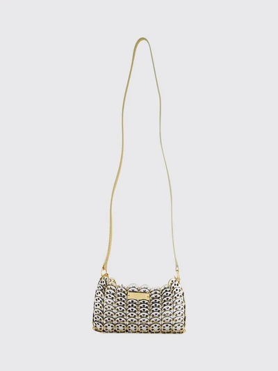 1969 nano mini metal crossbody bag with leather details