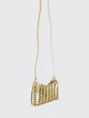 1969 nano mini metal crossbody bag with leather details