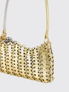 1969 nano mini metal crossbody bag with leather details