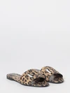 animalier print leather mules with dg monogram