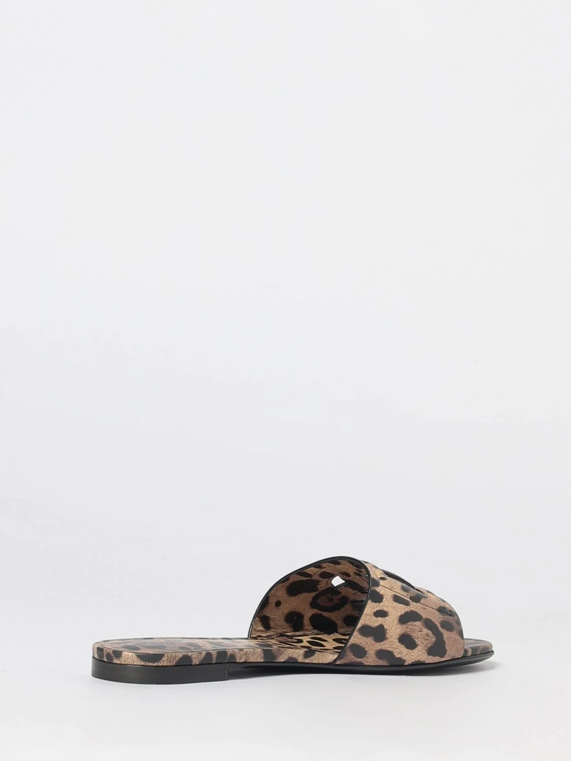 animalier print leather mules with dg monogram