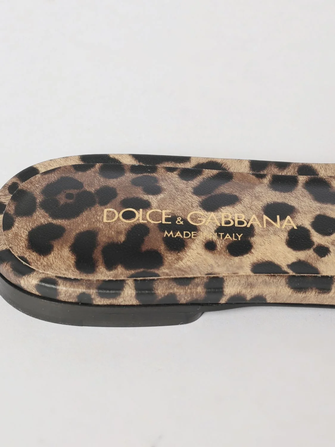 animalier print leather mules with dg monogram