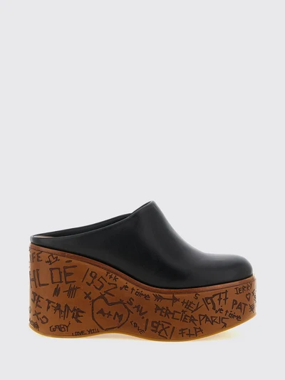 womans wedge shoes chloé