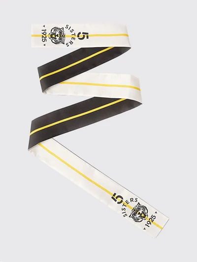 silk bandeau scarf with an all-over graphic logo print