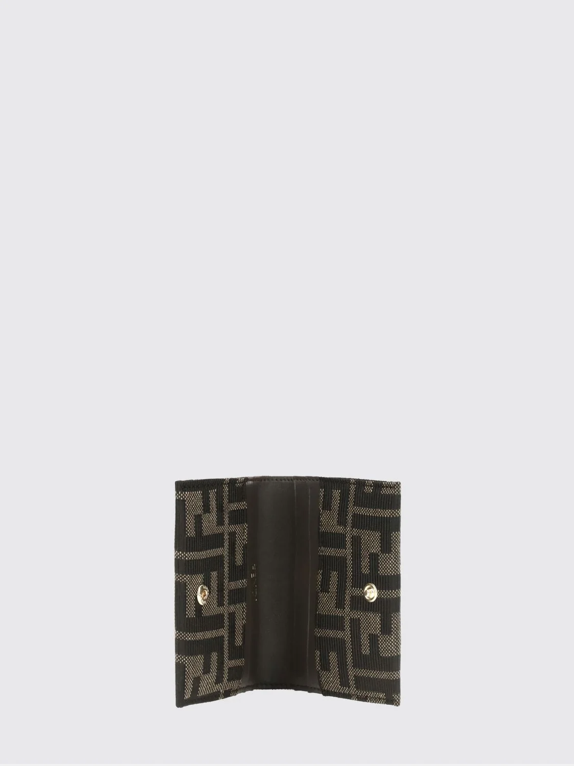 FENDI OS bifold card holder in ff monogram jacquard fabric