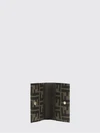 bifold card holder in ff monogram jacquard fabric