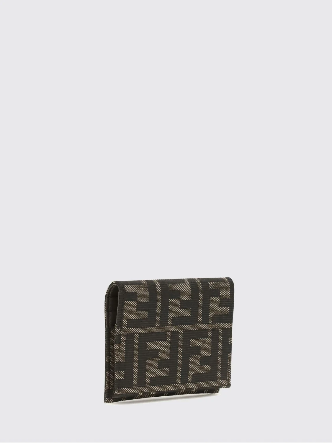 bifold card holder in ff monogram jacquard fabric