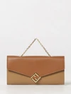 ff diamonds grained calfskin wallet on chain with monogram