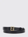 ff reversible calfskin leather belt with monogram buckle