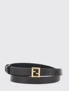 ff reversible calfskin leather belt with monogram buckle