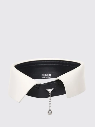 smooth lambskin choker necklace with two-colour abstract embroidery