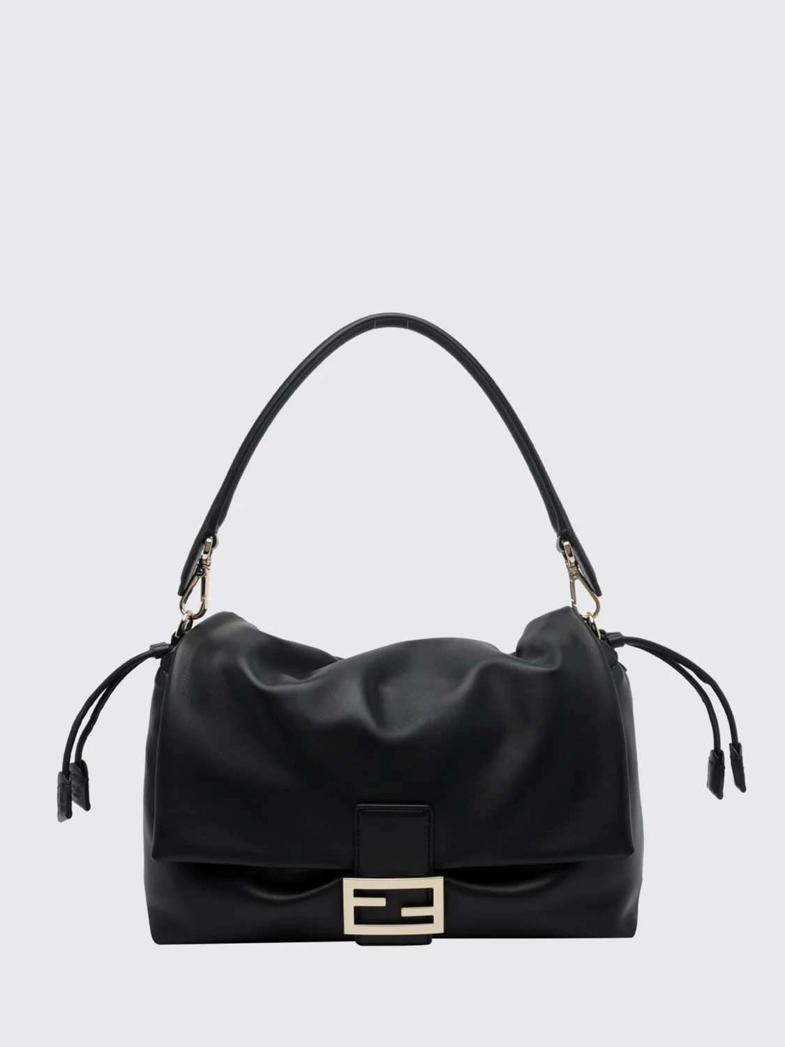 baguette large lambskin nappa shoulder bag with ff monogram