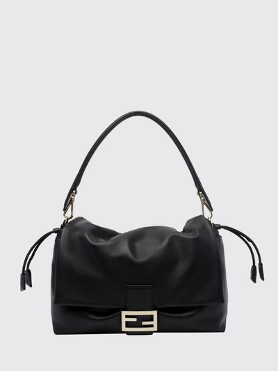 baguette large lambskin nappa shoulder bag with ff monogram