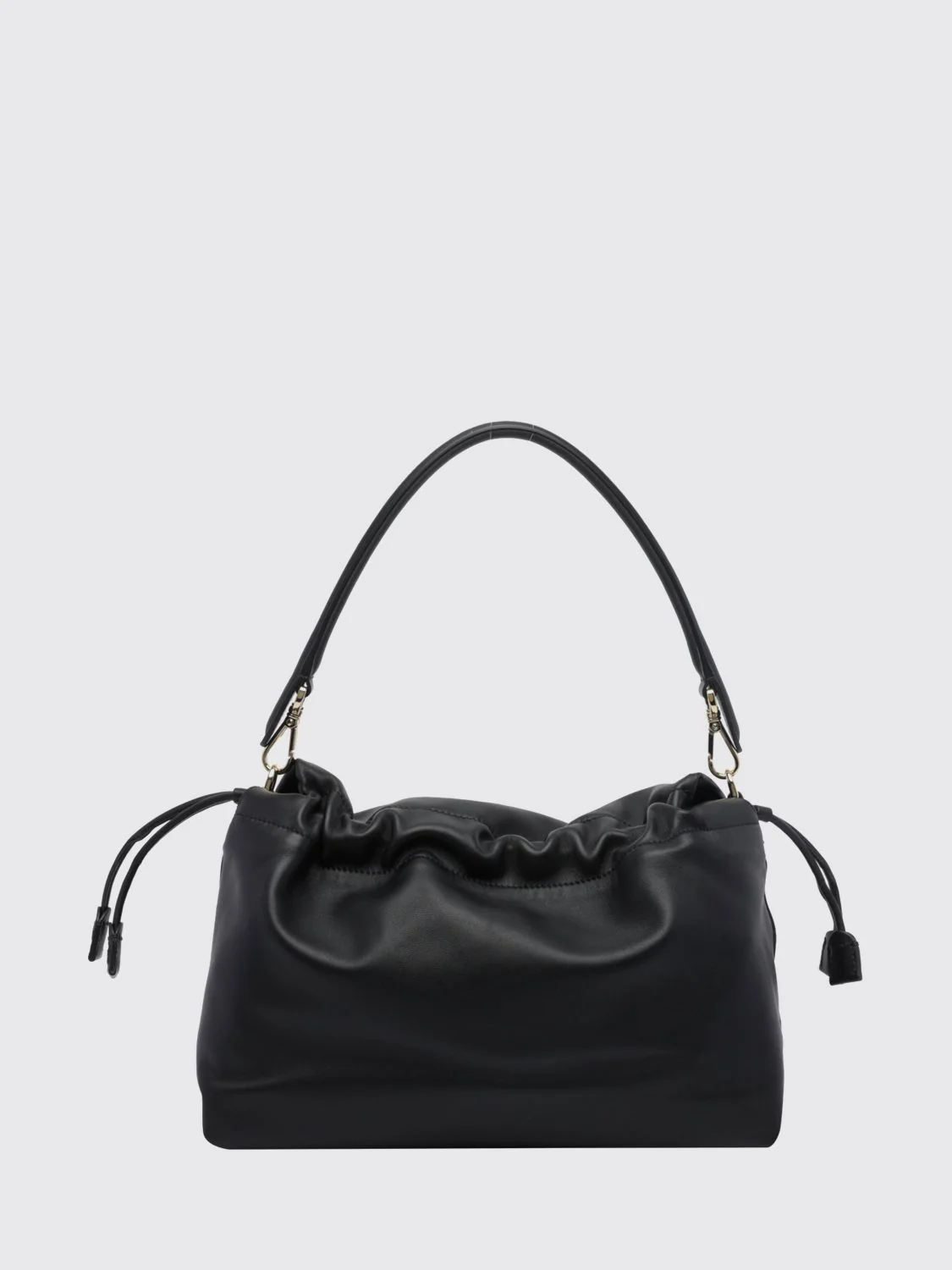 FENDI OS baguette large lambskin nappa shoulder bag with ff monogram
