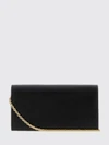calfskin wallet on chain with ff monogram and chain strap