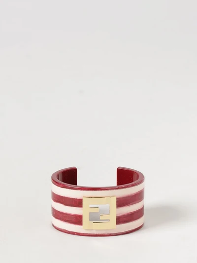 resin bangle bracelet with ff monogram and stripe motif
