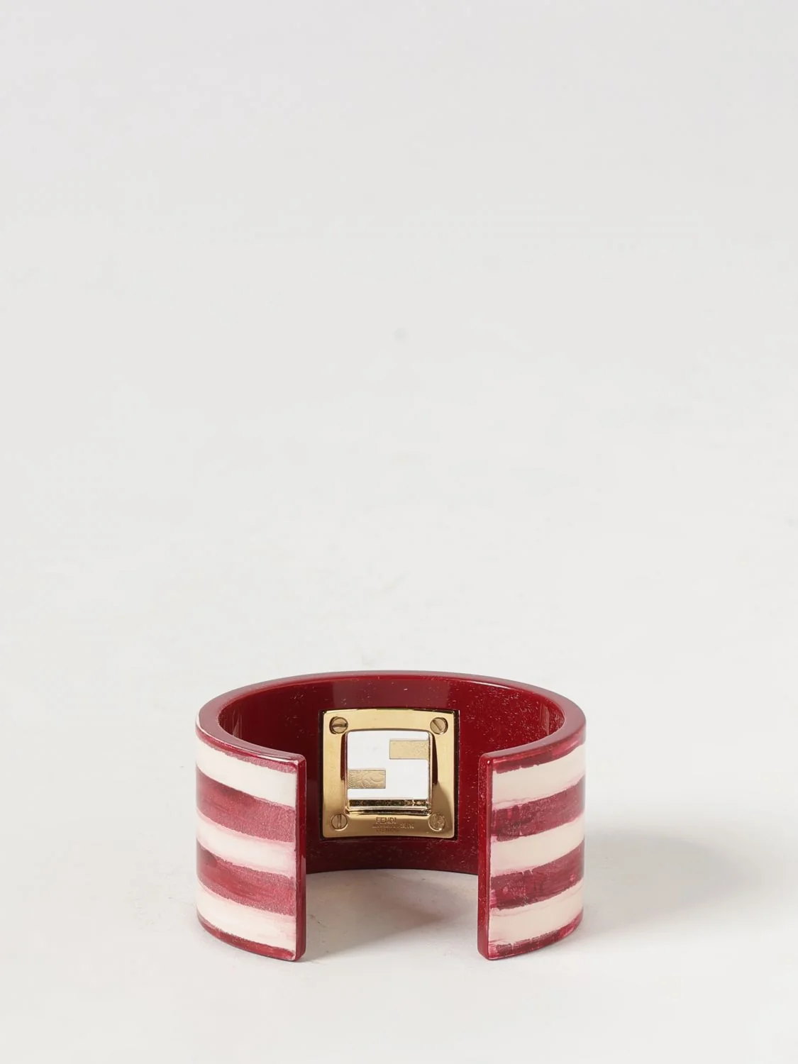 resin bangle bracelet with ff monogram and stripe motif