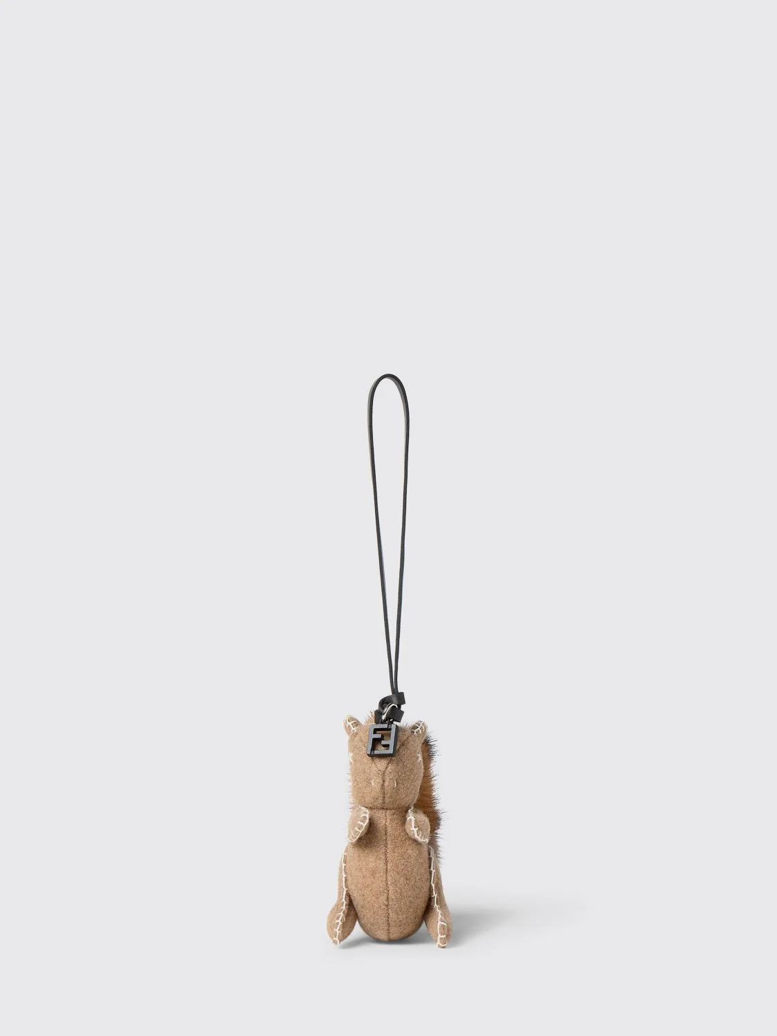 FENDI OS mink fur and wool keychain with animal print