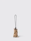 mink fur and wool keychain with animal print
