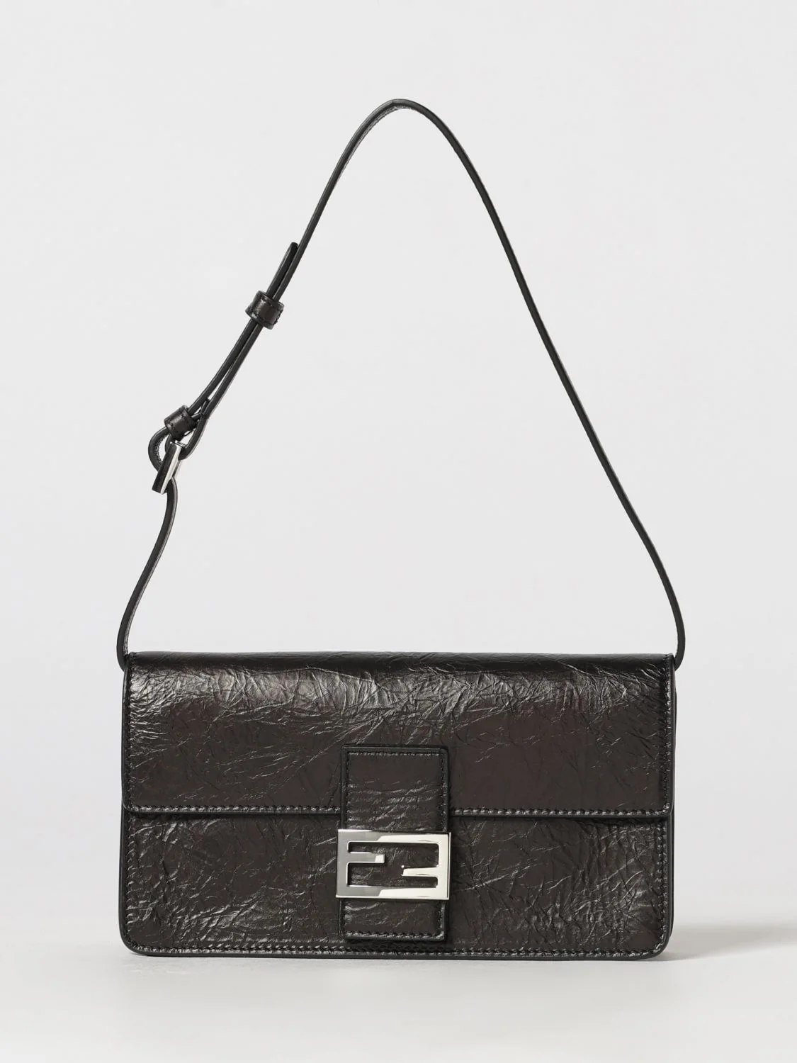 tuve crinkled calfskin leather mini bag with ff monogram