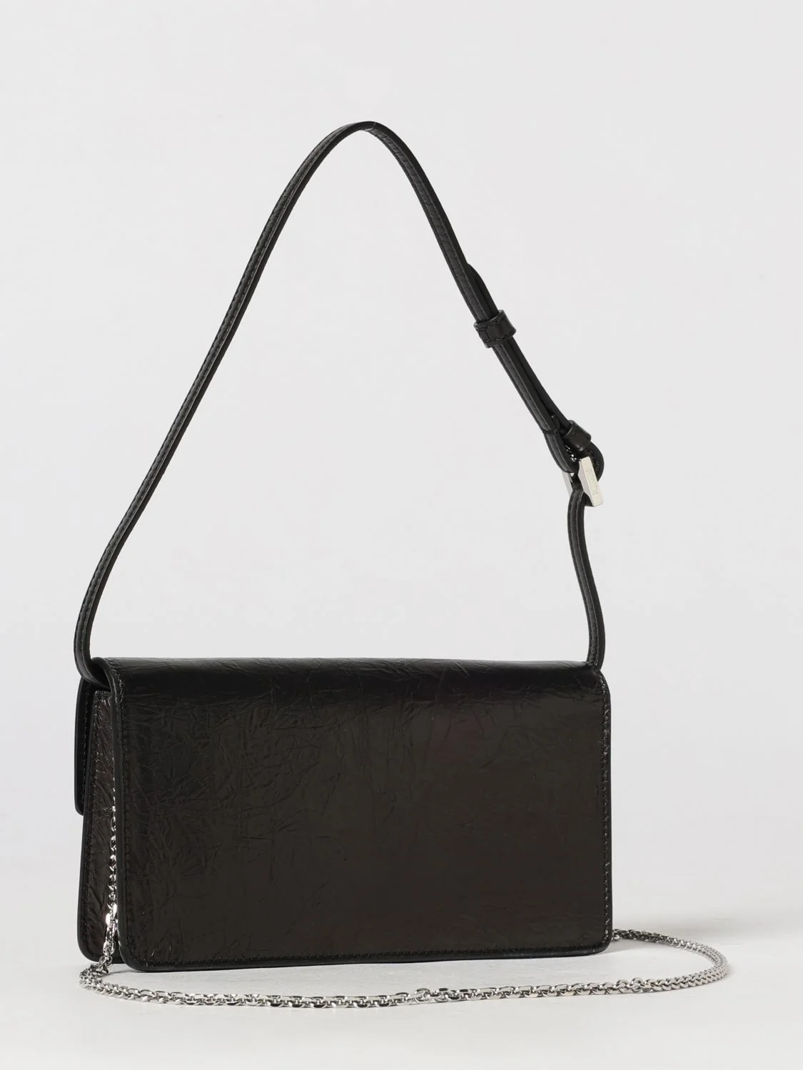 FENDI OS tuve crinkled calfskin leather mini bag with ff monogram