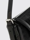 vanity crinkled leather mini shoulder bag with logo