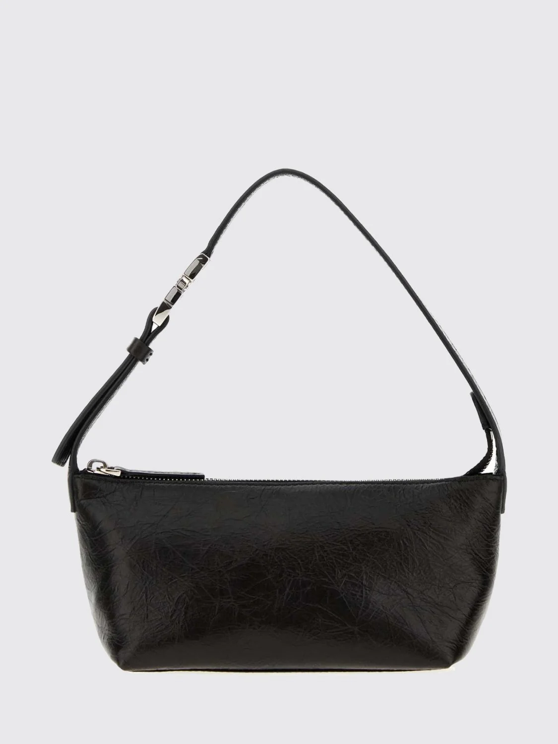 vanity crinkled leather mini bag with metal ff logo