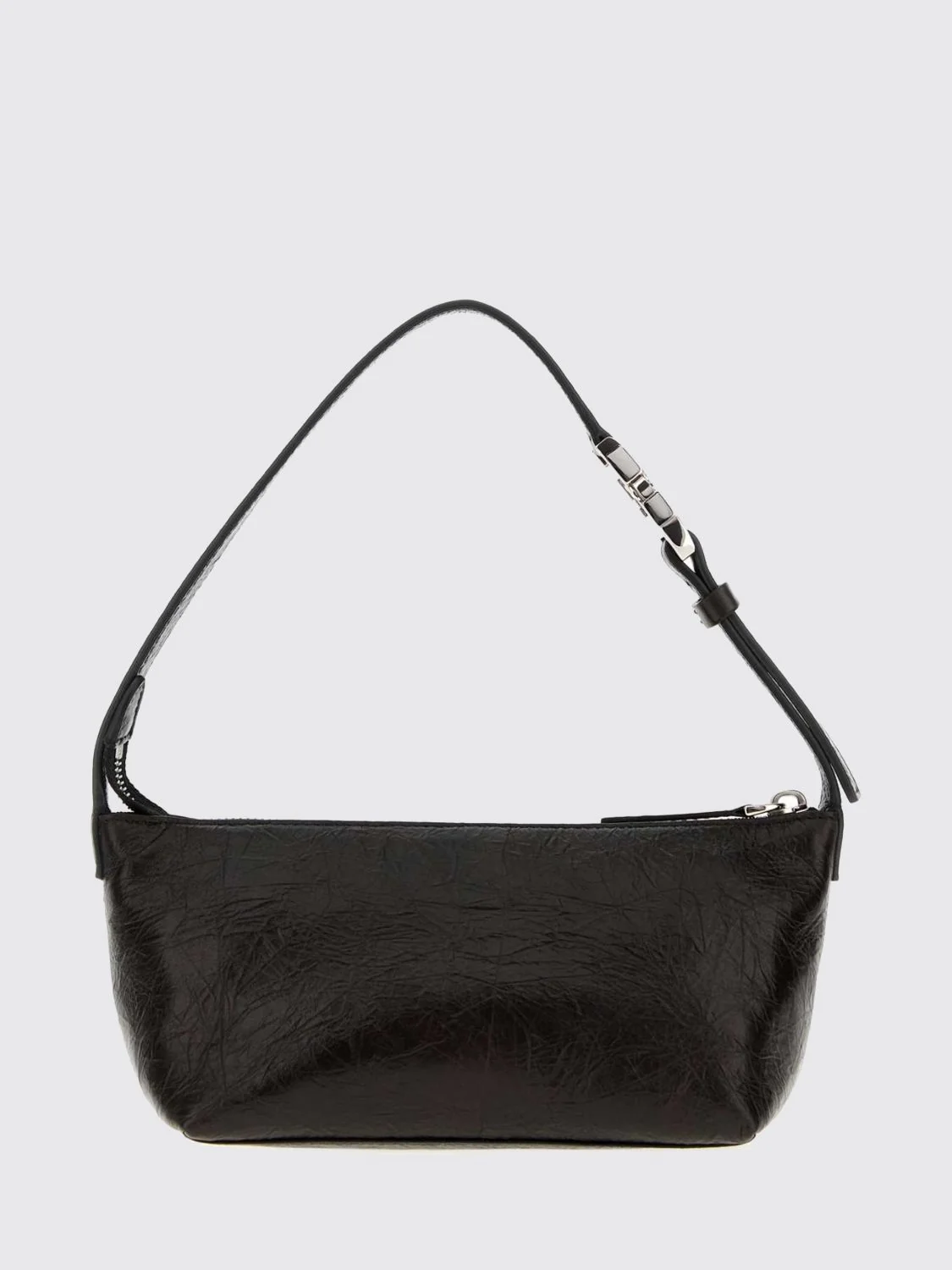 vanity crinkled leather mini bag with metal ff logo