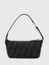 flared mini bag in ff monogram jacquard fabric