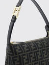 flared mini bag in ff monogram jacquard fabric