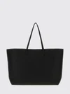 roll grained calfskin leather tote bag with pouch