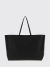 roll grained calfskin leather tote bag with pouch
